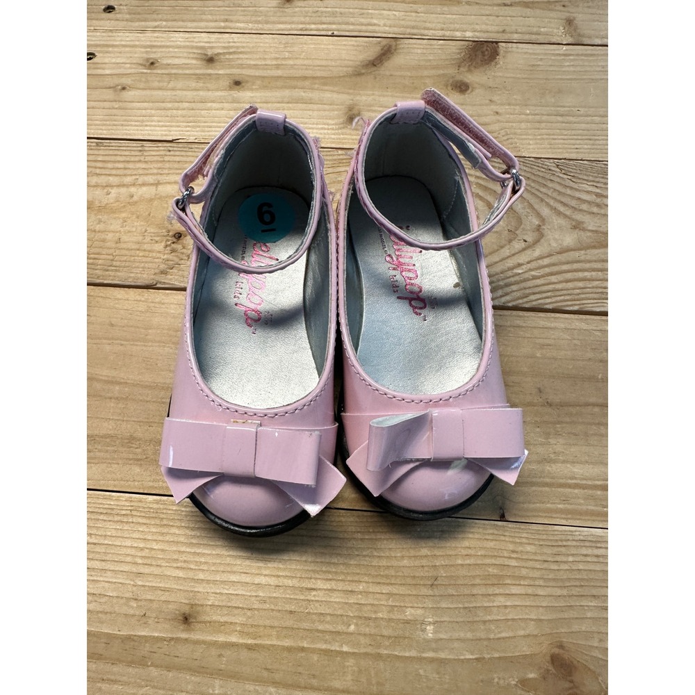 Jellypop Kids Lil Aubri Pink Patent Mary Jane Bow Dress Shoes Toddler Size 6M